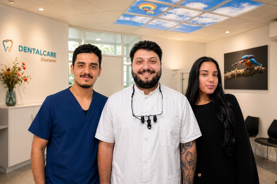 Het team van Dental Care Glashaven in de praktijk in Rotterdam Centrum